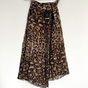 NWT Massimo Dutti Leopard Long Skirt